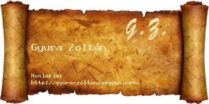 Gyura Zoltán névjegykártya